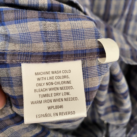 Tasso Elba men’s button down cotton shirt in size medium 15-15” - Picture 9 of 11